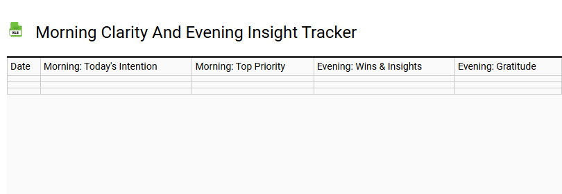 Morning Clarity and Evening Insight Tracker