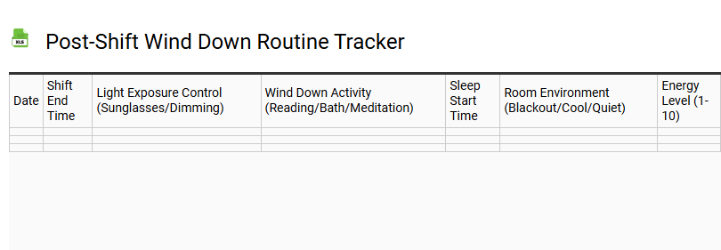 Post-Shift Wind Down Routine Tracker