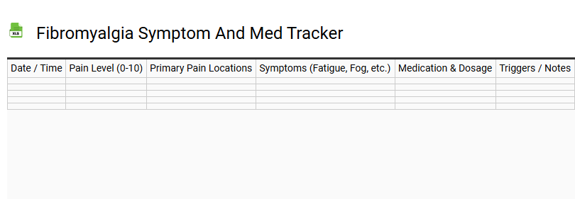 Fibromyalgia Symptom and Med Tracker