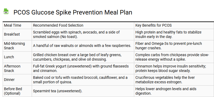 PCOS Glucose Spike Prevention Meal Plan