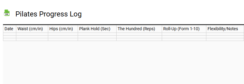 Pilates Progress Log