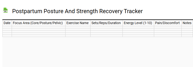 Postpartum Posture and Strength Recovery Tracker