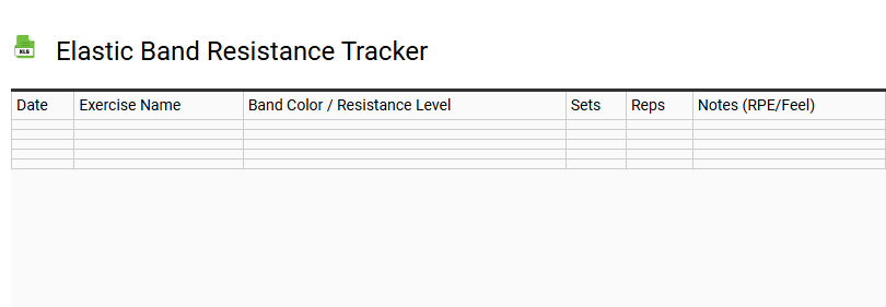 Elastic Band Resistance Tracker