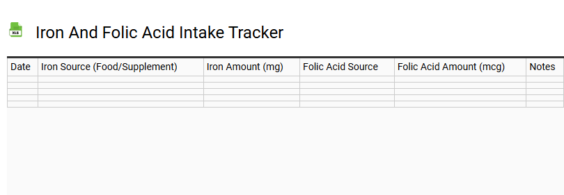 Iron and Folic Acid Intake Tracker