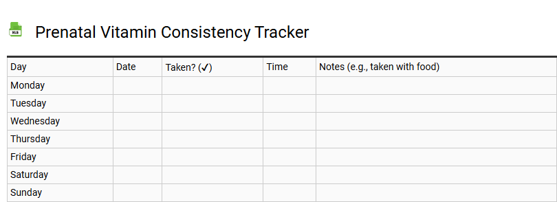 Prenatal Vitamin Consistency Tracker