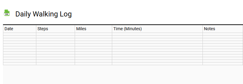 Daily Walking Log