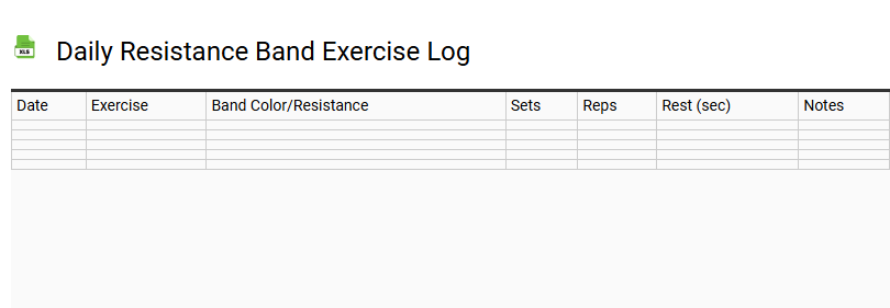 Daily Resistance Band Exercise Log
