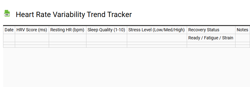 Heart Rate Variability Trend Tracker