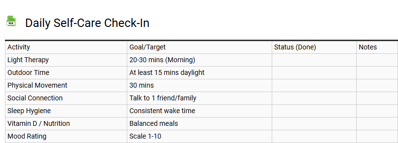 Daily Self-Care Check-In