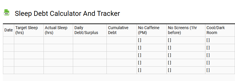 Sleep Debt Calculator and Tracker