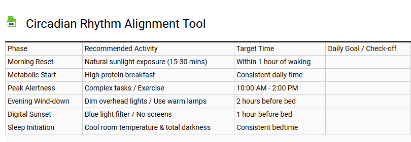 Circadian Rhythm Alignment Tool