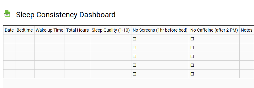 Sleep Consistency Dashboard