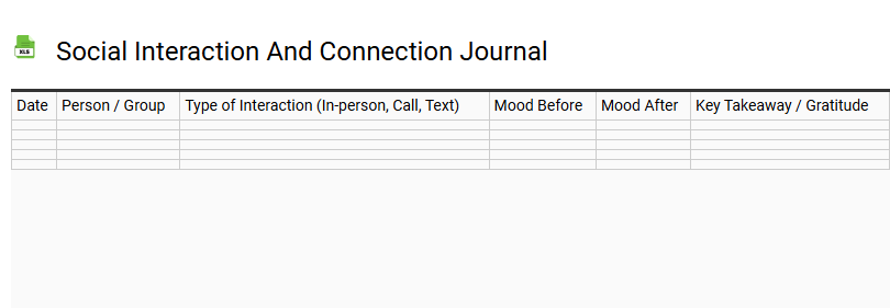 Social Interaction and Connection Journal