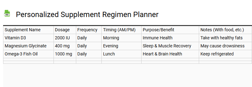 Personalized Supplement Regimen Planner
