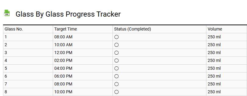 Glass by Glass Progress Tracker