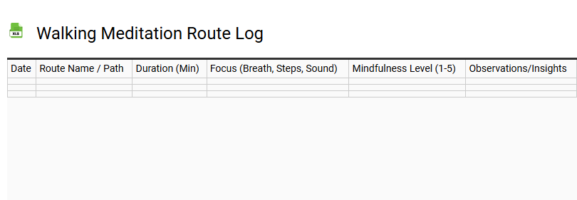 Walking Meditation Route Log