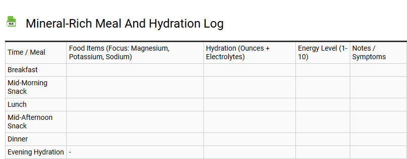 Mineral-Rich Meal and Hydration Log