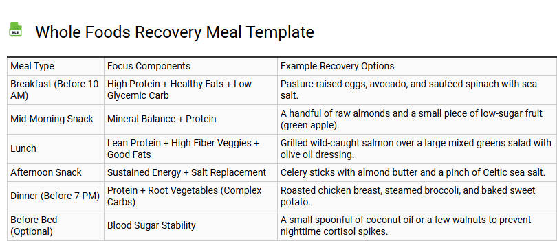 Whole Foods Recovery Meal Template