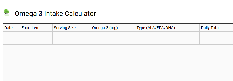 Omega-3 Intake Calculator