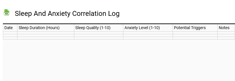 Sleep and Anxiety Correlation Log