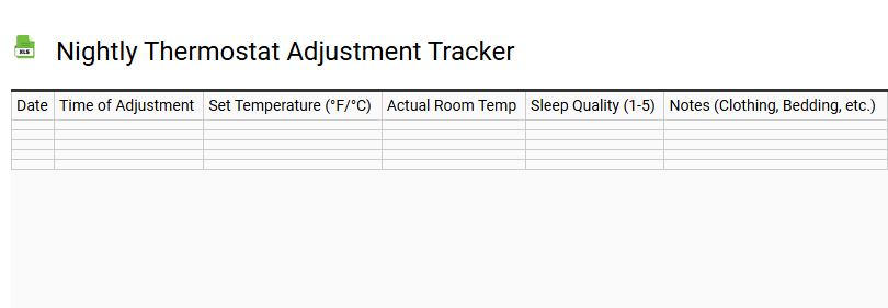 Nightly Thermostat Adjustment Tracker