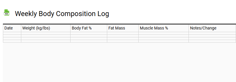 Weekly Body Composition Log