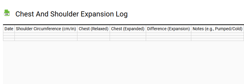 Chest and Shoulder Expansion Log