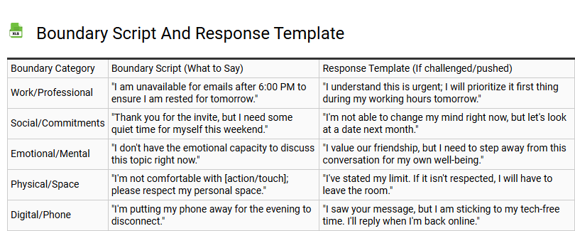 Boundary Script and Response Template