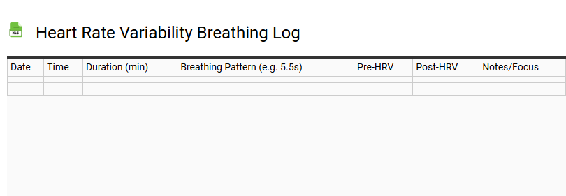 Heart Rate Variability Breathing Log
