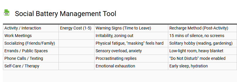 Social Battery Management Tool