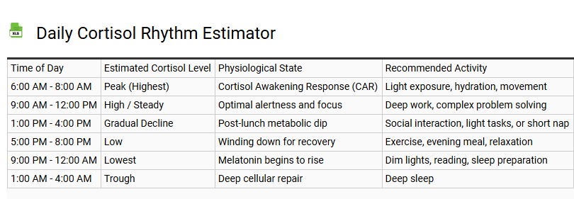 Daily Cortisol Rhythm Estimator