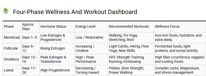 Four-Phase Wellness and Workout Dashboard