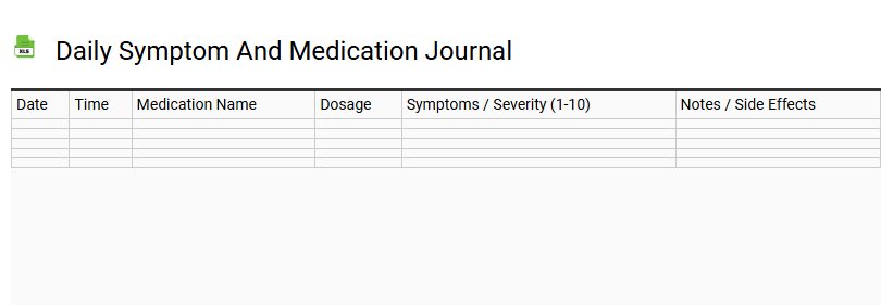 Daily Symptom and Medication Journal