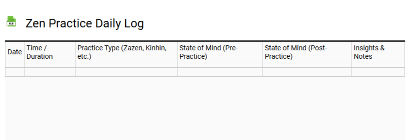 Zen Practice Daily Log