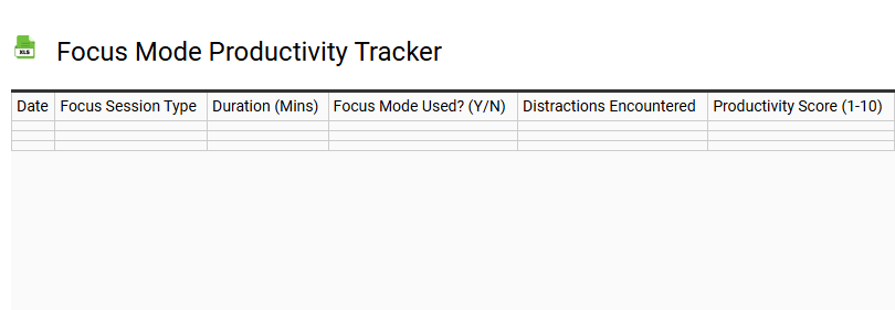 Focus Mode Productivity Tracker
