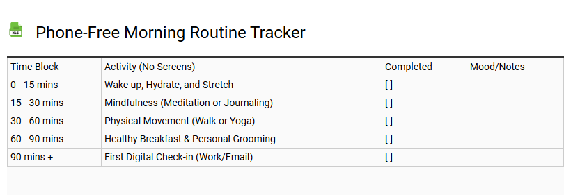 Phone-Free Morning Routine Tracker
