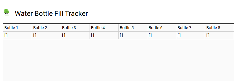 Water Bottle Fill Tracker