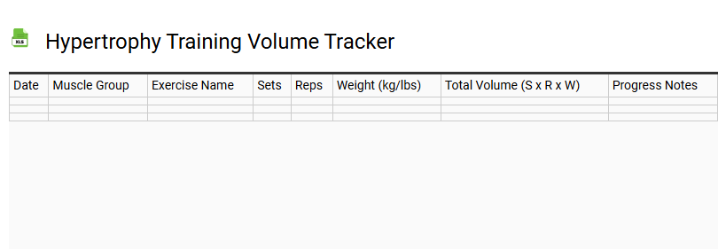 Hypertrophy Training Volume Tracker