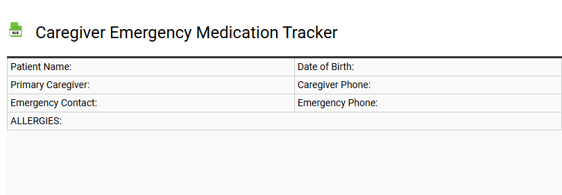 Caregiver Emergency Medication Tracker