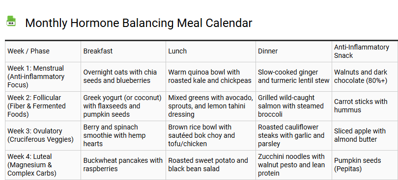 Monthly Hormone Balancing Meal Calendar