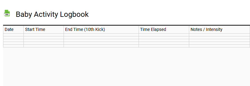Baby Activity Logbook