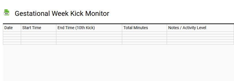 Gestational Week Kick Monitor