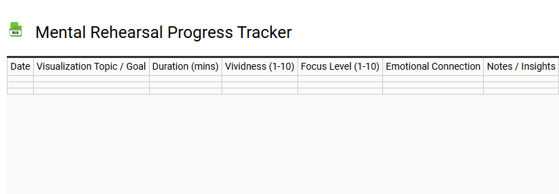 Mental Rehearsal Progress Tracker