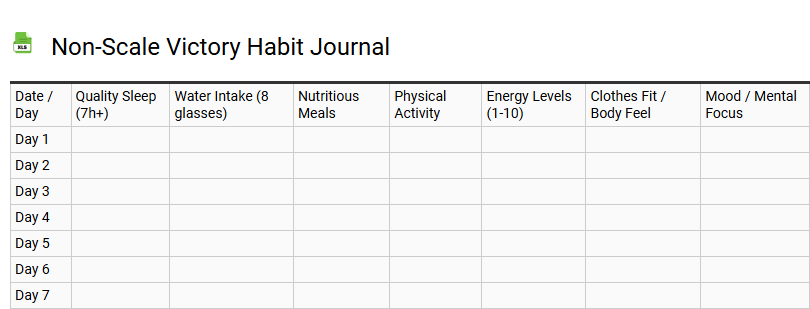 Non-Scale Victory Habit Journal