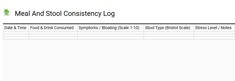 Meal and Stool Consistency Log