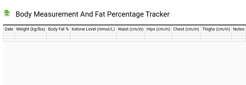 Body Measurement and Fat Percentage Tracker