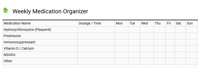 Weekly Medication Organizer
