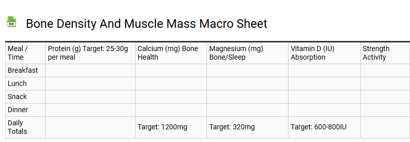 Bone Density and Muscle Mass Macro Sheet