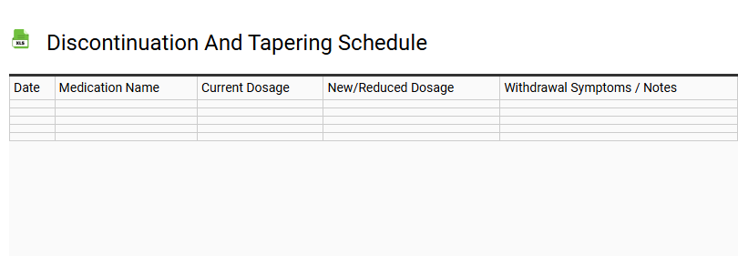Discontinuation and Tapering Schedule