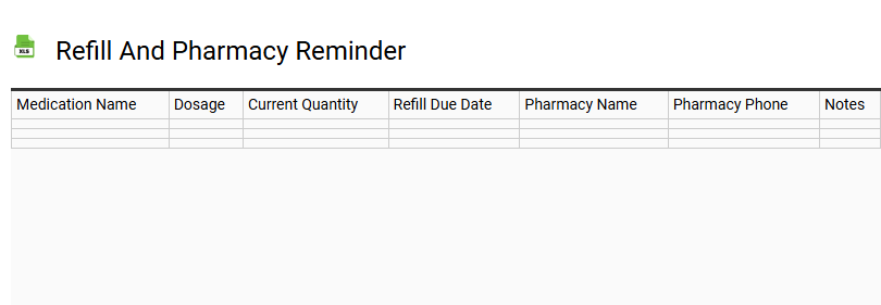 Refill and Pharmacy Reminder
